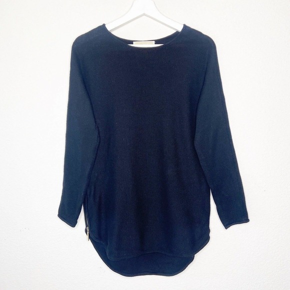 MICHAEL Michael Kors Black Side Zipper Sweater Sz S - Picture 1 of 8